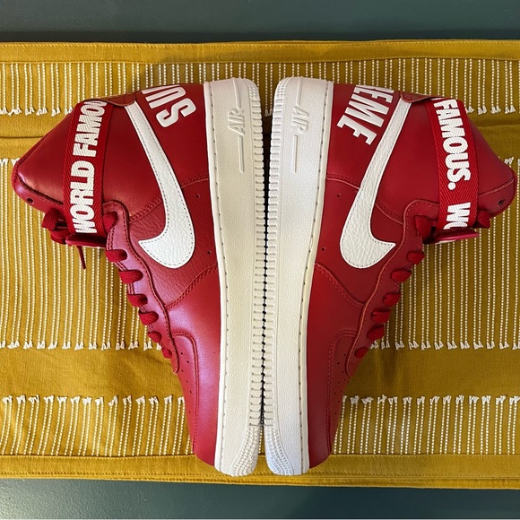 DEADSTOCK - Nike Air Force 1 SUPREME WORLD FAMOUS Red size men’s 10 US - Picture 8 of 16